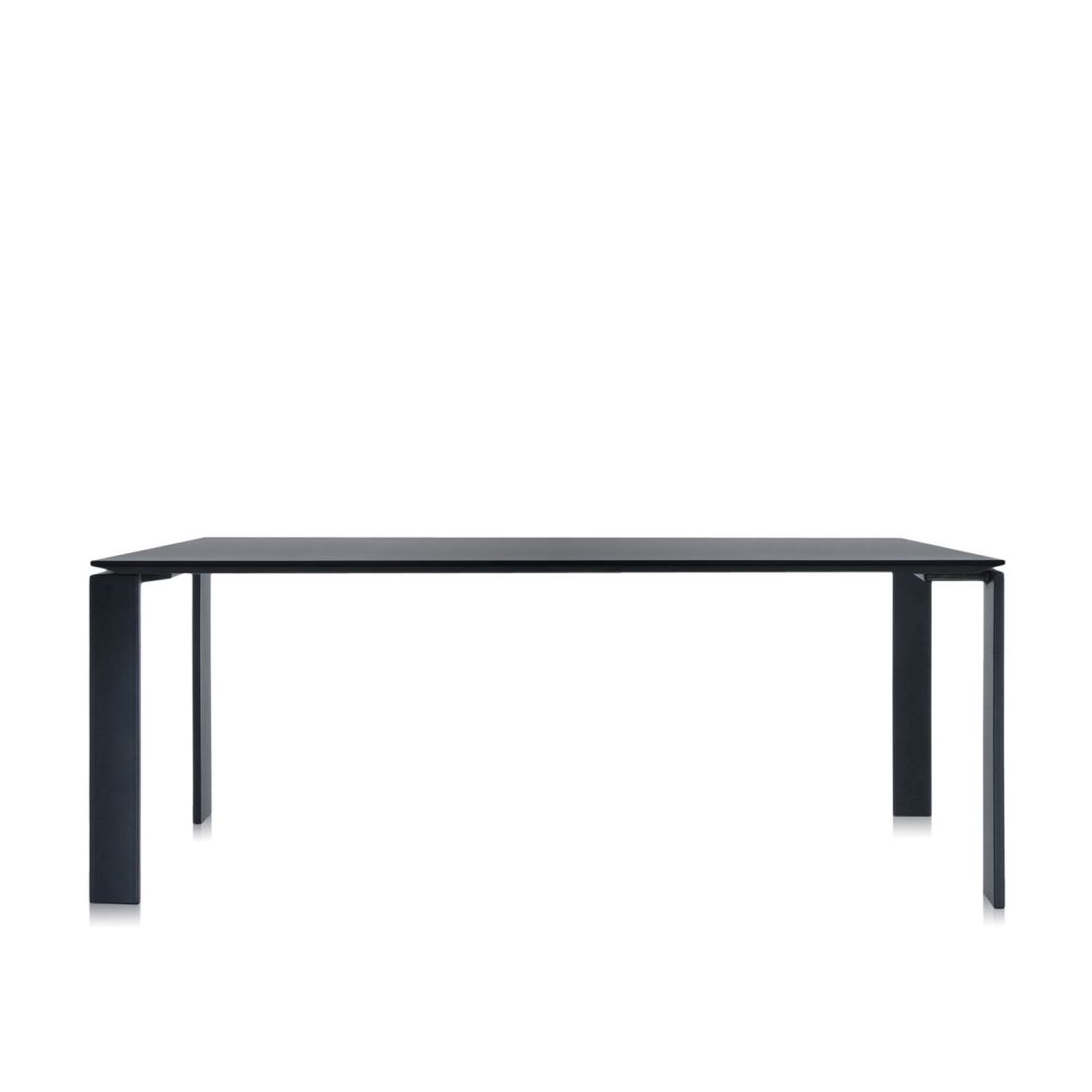 Four Tisch 190 Beine schwarz, Platte schwarz