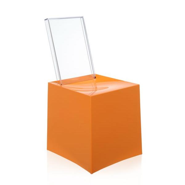Miss Less Stuhl Orange-Glasklar