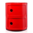 Componibili Container, Ø 32 cm, Höhe 40cm mit 2 Elementen rot