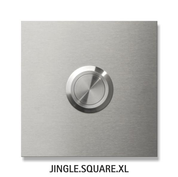 JINGLE SQUARE XL Türklingel, quadratisch 8 x 8 cm, Edelstahl