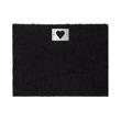 heart Fußmatte 57 x 42 cm, mit Edelstahl-Schild Herz, schwarz