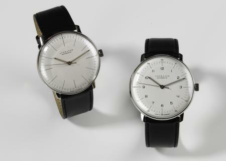 MAX BILL Armbanduhr Automatik Strich- und Ziffernblatt wei�