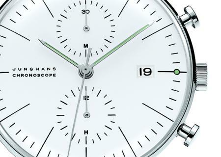 MAX BILL Armbanduhr Chronoscope wei�