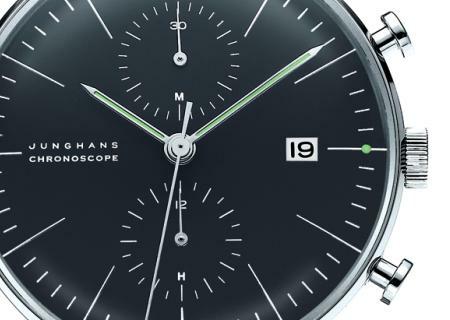 MAX BILL Armbanduhr Chronoscope schwarz