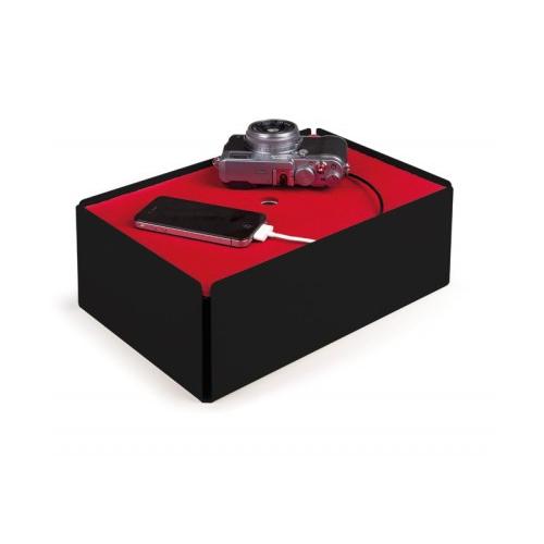 Charge-Box SL12 Kabelbox schwarz/Filz rot