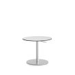 BRIO Couchtisch / Esstisch, FIX 40 cm, Platte rund 60 cm HPL wei, Kante dunkel