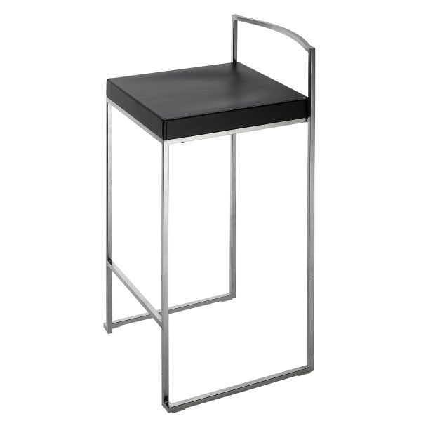 Cubo Barhocker Sitzhhe 75 cm, Leder schwarz