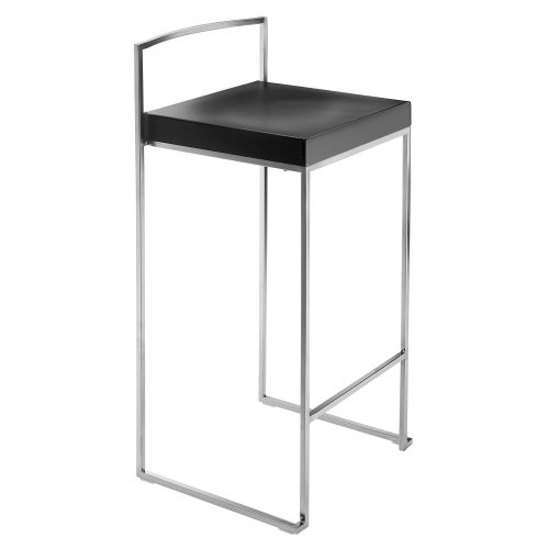 Cubo Barhocker Leder Schwarz