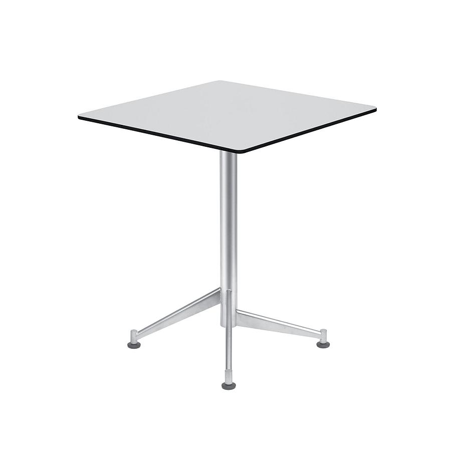 SELTZ Bistrotisch 60x60 cm Edelstahl / HPL wei