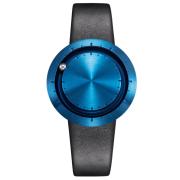ABACUS Armbanduhr 40 mm blau matt, Lederarmband schwarz ABACUS Armbanduhr 40 mm blau matt, Lederarmband schwarz