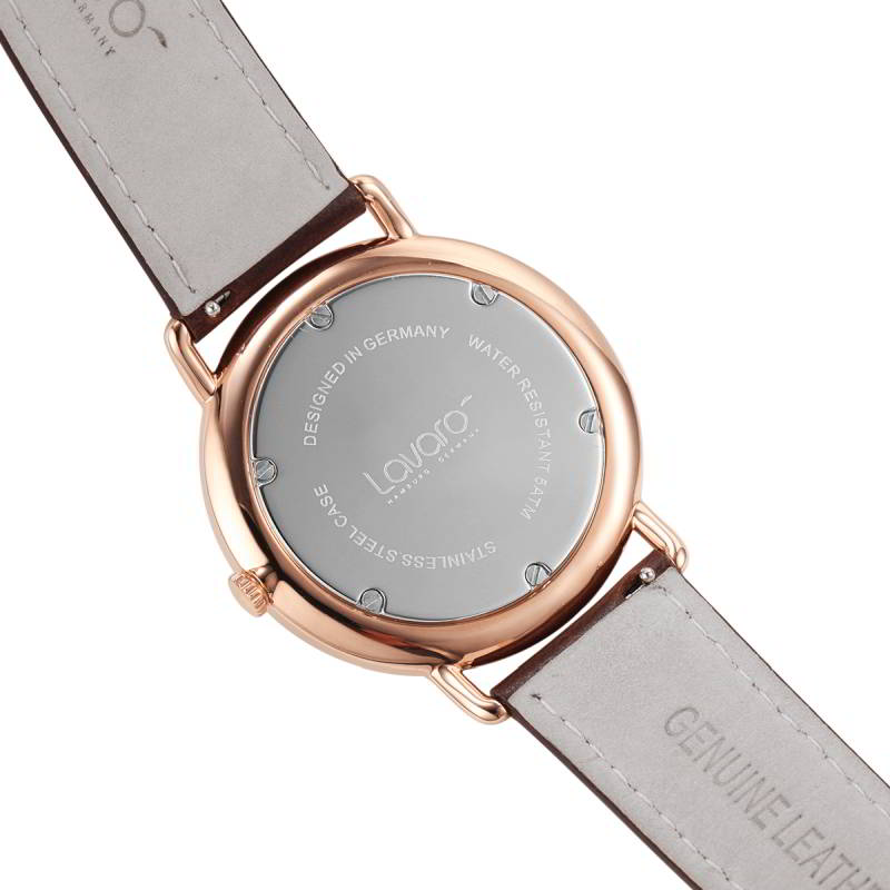 Die Rückseite von der AIR Armbanduhr Hau 40 mm LA60001 mit dem Prädikat MADE IN GERMANY von Lavaro Die Rückseite von der AIR Armbanduhr Hau 40 mm LA60001 mit dem Prädikat MADE IN GERMANY