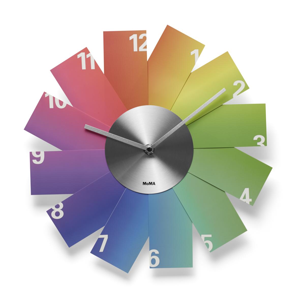 MoMA Rainbow Clock Wanduhr 39 cm