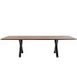 LAX Tisch mit Massivholz Tischplatte Ausführung nach Kundenwunsch