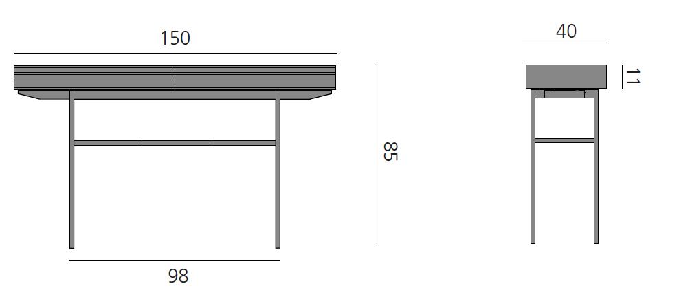 Details der HARRI Konsole 150 cm