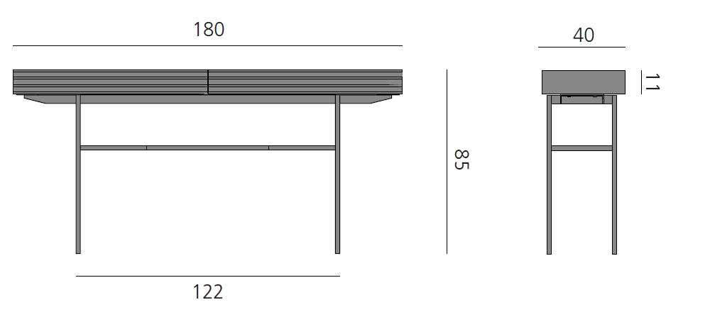 Details der HARRI Konsole 180 cm