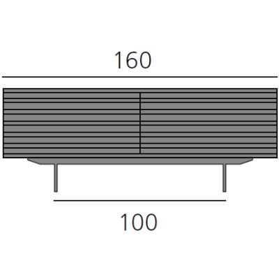 HARRI Sideboard 160 cm, mit 2 Schubladen je 80 cm