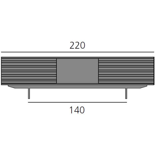 HARRI Sideboard 220 cm mit 1x Schublade, 1x offenes Fach, 1x Schublade