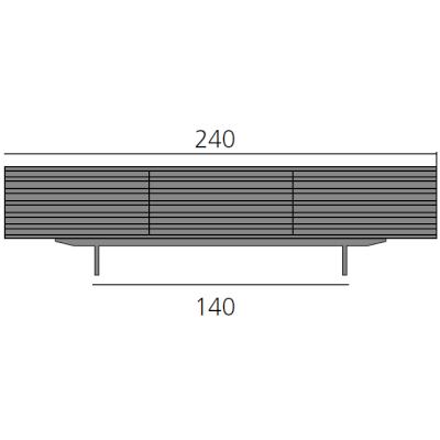 HARRI Sideboard 240 cm mit 3 Schubladen je 80 cm