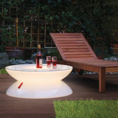 LOUNGE Leuchttisch LED-Beleuchtung, als Gartentisch