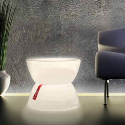 Lounge Mini Leuchttisch transluzent weiß von moree Lounge Mini Leuchttisch transluzent weiß
