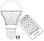 LED-Leuchtmittel RGB mit IR-Fernbedienung Fassung E27