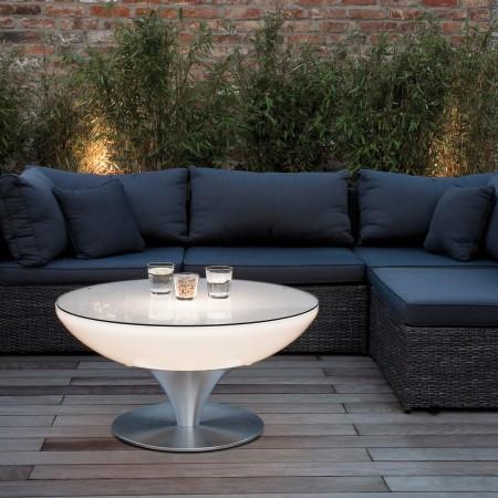 LOUNGE Leuchtisch 45 cm, inkl. Glasplatte Outdoor