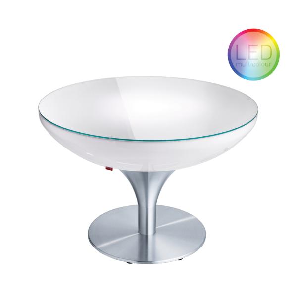 LOUNGE Leuchtisch 55 inkl. Glasplatte LED Pro Accu