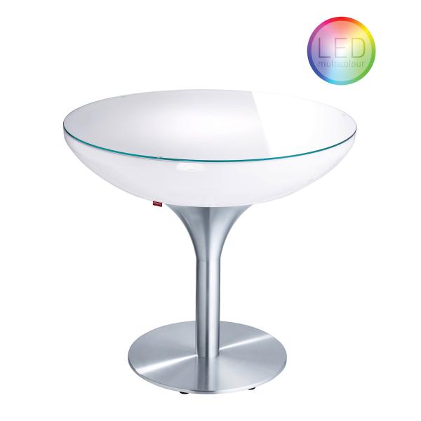 LOUNGE Leuchtisch 75 cm, inkl. Glasplatte LED Pro Accu