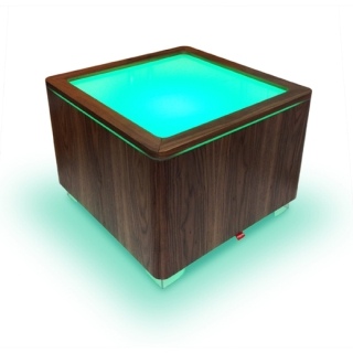 ORA Tisch mit LED Beleuchtung Walnuss funiert von moree ORA Tisch mit LED Beleuchtung Walnuss funiert