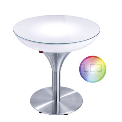 LOUNGE M 55 beleuchteter Tisch LED mit Akku