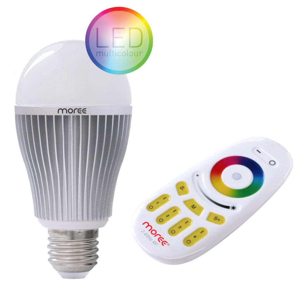 LED RGBW Leuchtmittel mit Funk-Fernbedienung, m