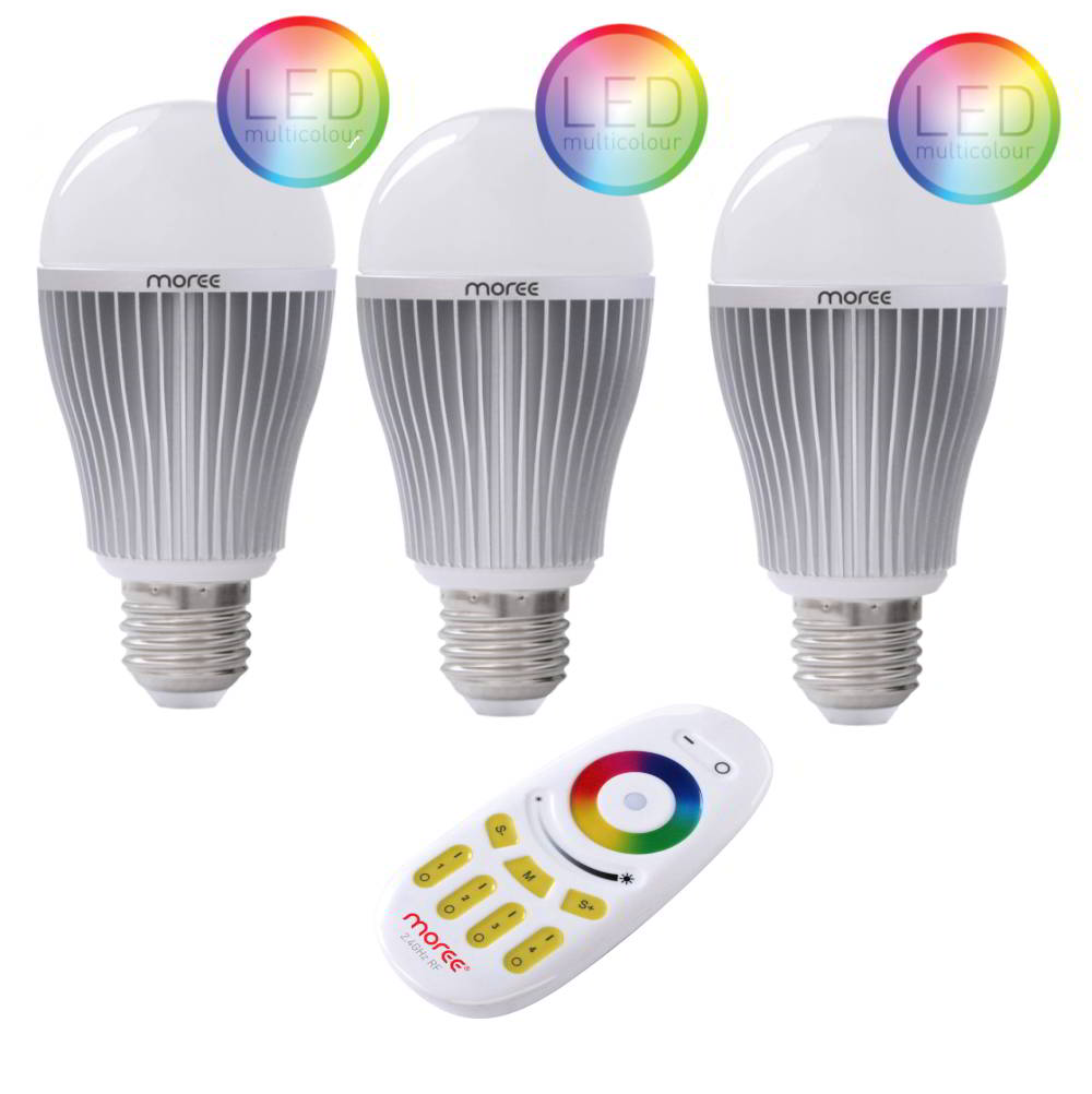 Funk-Leuchtmittel Set 3x Glühbirne, 1x Funk-Fernbedienung von moree Funk-Leuchtmittel Set 3x Glühbirne, 1x Funk-Fernbedienung