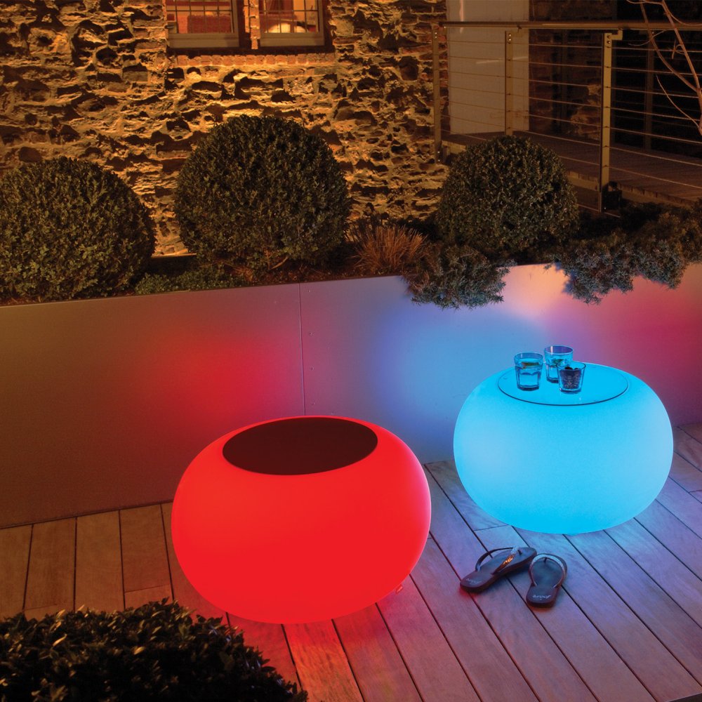 BUBBLE Leuchthocker Outdoor mit LED-Beleuchtung