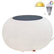 BUBBLE Leuchthocker Outdoor mit LED-Beleuchtung