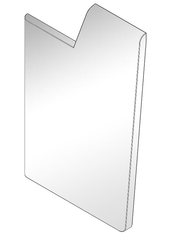 Seitenabschlu MDF wei fr moree LED Bar, links