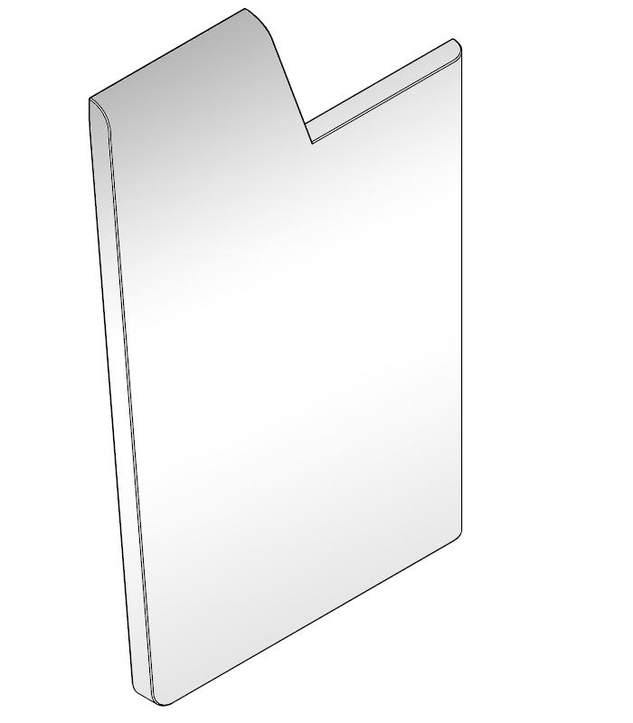 Seitenabschlu MDF wei fr moree LED Bar, rechts