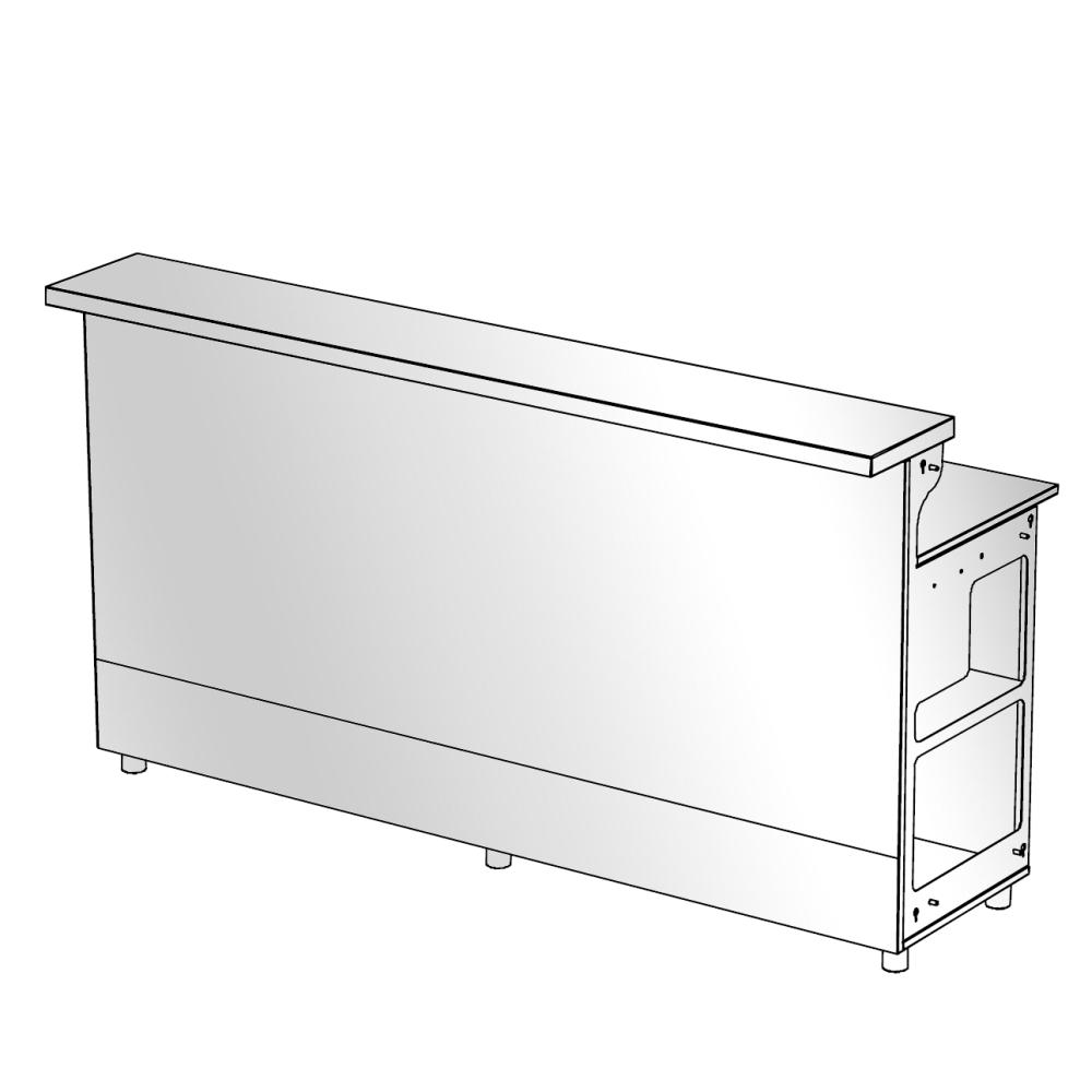 moree BAR mit LED Beleuchtung, gerade, 200 cm