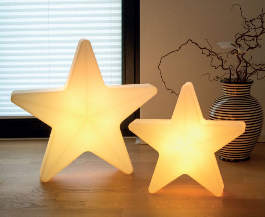 STARS Weihnachtsstern beleuchtet, 40 cm und 60 cm gro, mit Akku