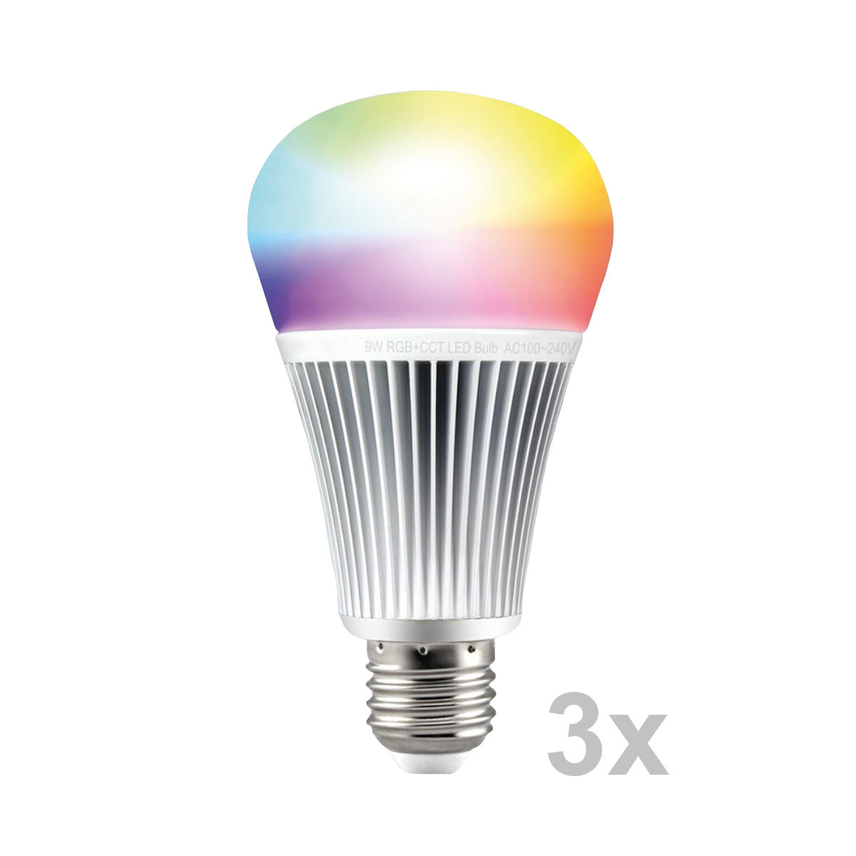 LED RGB CCT Leuchtmittel 9Watt mit Funk-Empfnger