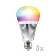 3er-Set LED RGB CCT Leuchtmittel 9Watt ohne Funk-Fernbedienung