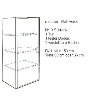 modular Rolf Heide - Schrank mit Tr und Einlegebden