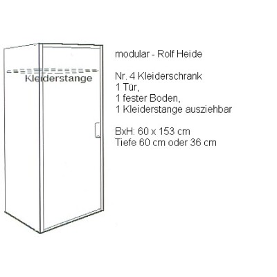 modular Rolf Heide - Kleiderschrank Details