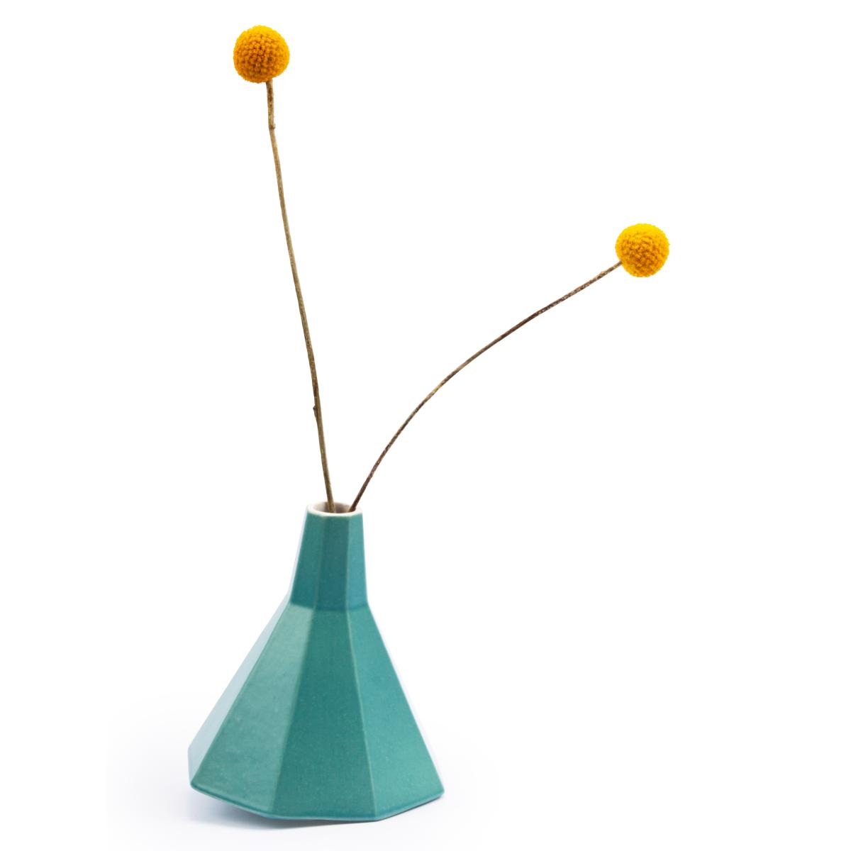 GEMINI Vase türkis matt von MÜLLERNKONTOR GEMINI Vase türkis matt