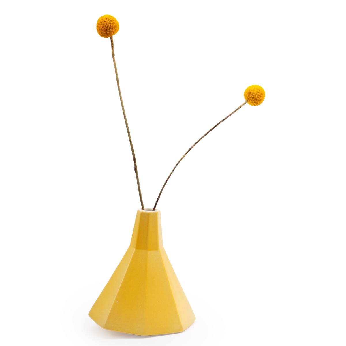 GEMINI Vase sonnengelb matt von MÜLLERNKONTOR GEMINI Vase sonnengelb matt
