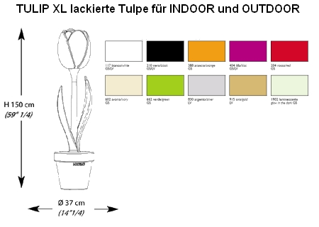 MyYour Tulpe beleuchtet XL ohne Beleuchtung, polierte Farben