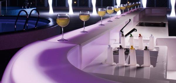 BARAONDA Bar mit LED Beleuchtung und Anbauelementen