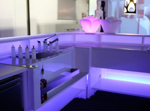 BARAONDA Bar mit Cocktail Station in LED RGB Beleuchtung
