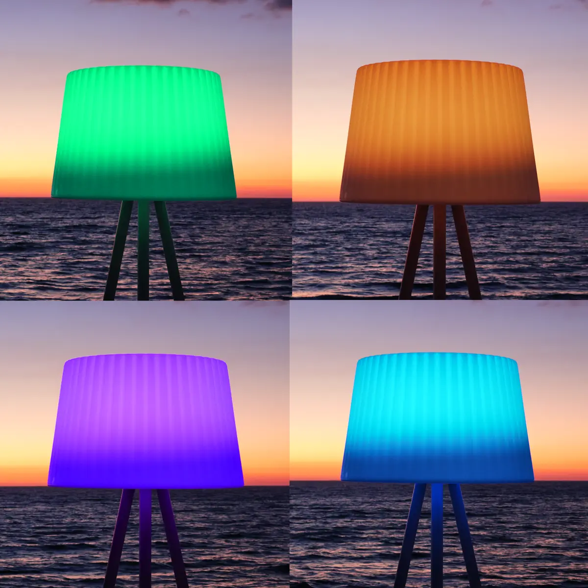 AGATA WOOD Standleuchte in verschiedenen Farben