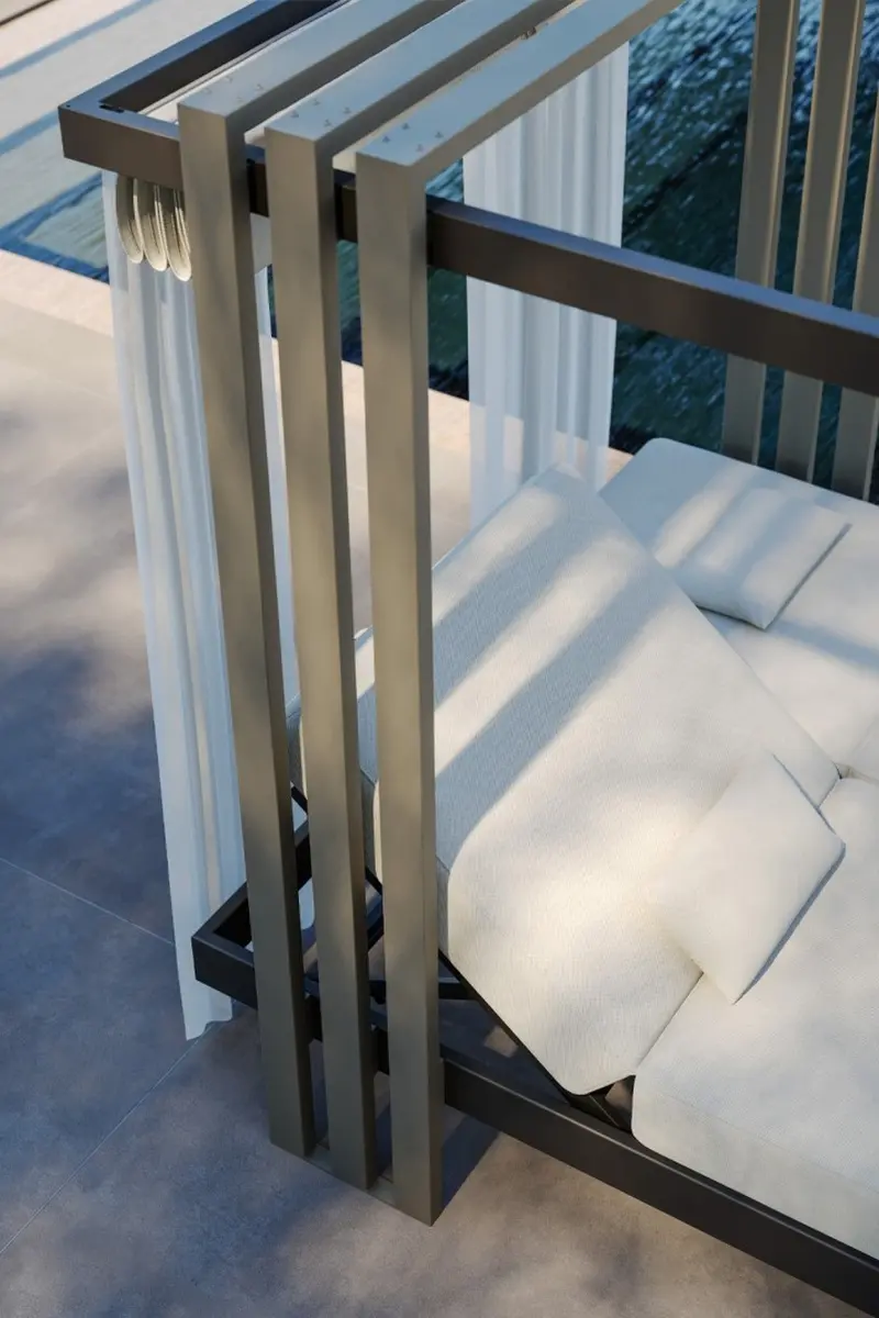 SOLETTO Gartenbett von oben auf die spalten ansicht