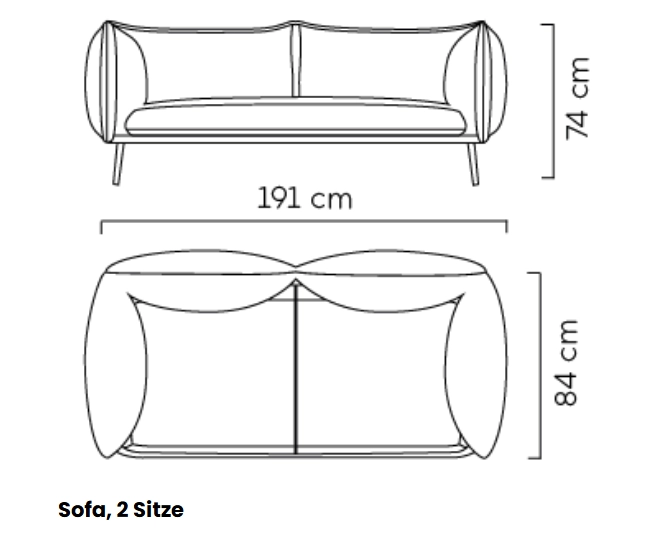PIUMA Outdoor 2er Sofa